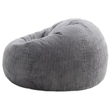 Jumbo Cord Beanbag Chair Cover Unfilled Large Bean Bag - Grey - Top-Down View