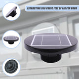 Solar Powered Roof Fan Ventilator Loft Vent for Boat RV Greenhouse Shed Caravan - Close-Up Angle