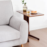 Bamboo Side Table for Sofa Living Room Bedroom or Bedside Nightstand - Side View