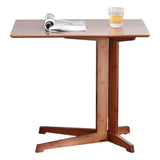 Bamboo Side Table for Sofa Living Room Bedroom or Bedside Nightstand - Top-Down View