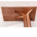Bamboo Side Table for Sofa Living Room Bedroom or Bedside Nightstand - 45-Degree Angle