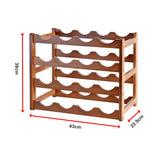 Bamboo Stackable Modular Freestanding Countertop Wine Shelf Rack - Extra Image