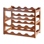 Bamboo Stackable Modular Freestanding Countertop Wine Shelf Rack