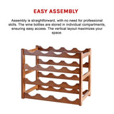 Bamboo Stackable Modular Freestanding Countertop Wine Shelf Rack - Extra Image