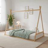 Kids Tent Montessori Toddler Floor Bed Wooden Bedframe