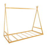 Kids Tent Montessori Toddler Floor Bed Wooden Bedframe - 45-Degree Angle