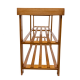 Bamboo Shoe Rack Wooden Bench Storage Organiser Cabinet Holder Stool - Extra Image