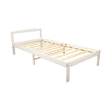 Natural Wooden Bed Frame Home Furniture - Front View
