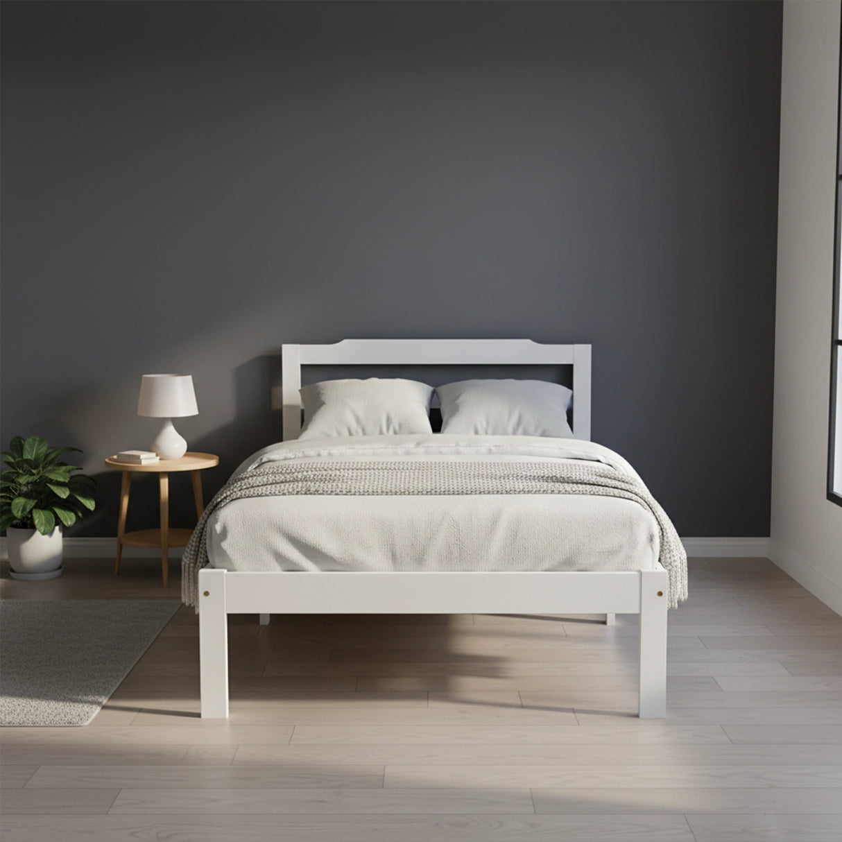 Natural Wooden Bed Frame Home Furniture