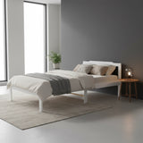 Natural Wooden Bed Frame Home Furniture - Close-Up Angle