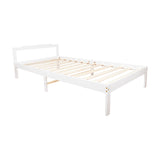 Natural Wooden Bed Frame Home Furniture - Front View