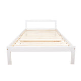 Natural Wooden Bed Frame Home Furniture - Close-Up Angle