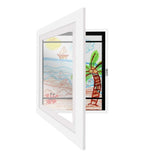 Kids Art Wood Frame Children Art Projects Display Hold 150 Pictures - Front View