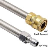4000 PSI 44CM Pressure Washer Surface Cleaner with 2 Extension Wands - Close-Up Angle