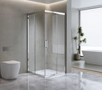 Adjustable 1000x900mm Double Sliding Door Glass Shower Screen in Chrome