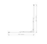 Adjustable 1000x1100mm Double Sliding Door Glass Shower Screen in Chrome