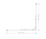 Adjustable 1100x1000mm Double Sliding Door Glass Shower Screen in Chrome - Close-Up Angle