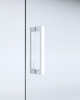 Adjustable 1200x900mm Double Sliding Door Glass Shower Screen in Chrome - Side View
