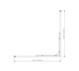 Adjustable 1200x1100mm Double Sliding Door Glass Shower Screen in Chrome - Close-Up Angle