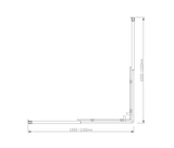 Adjustable 1100x1100mm Double Sliding Door Glass Shower Screen in Chrome