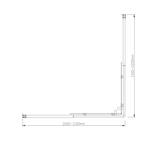 Adjustable 1100x1200mm Double Sliding Door Glass Shower Screen in Chrome