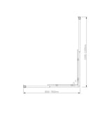 Adjustable 900x1100mm Double Sliding Door Glass Shower Screen in Chrome - Close-Up Angle