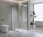 Adjustable 1000x1200mm Double Sliding Door Glass Shower Screen in Chrome
