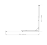 Adjustable 1100x900mm Double Sliding Door Glass Shower Screen in Chrome