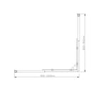 Adjustable 1000x900mm Double Sliding Door Glass Shower Screen in Black