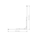 Adjustable 900x1100mm Double Sliding Door Glass Shower Screen in Black