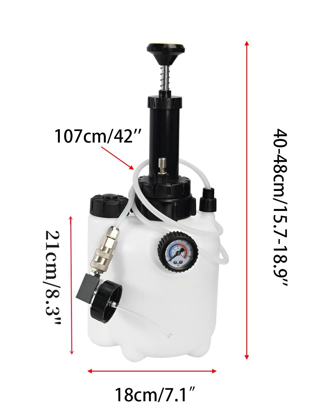 3L Transmission Oil Filling System Fluid Pump Manual Tool With 8pc ATF Adaptors