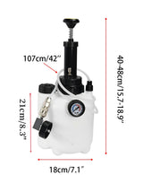 3L Transmission Oil Filling System Fluid Pump Manual Tool With 8pc ATF Adaptors