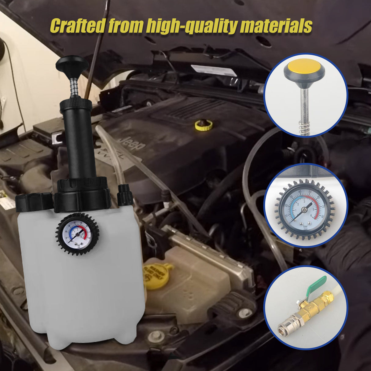 3L Transmission Oil Filling System Fluid Pump Manual Tool With 8pc ATF Adaptors