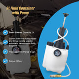 3L Transmission Oil Filling System Fluid Pump Manual Tool With 8pc ATF Adaptors - Rear View