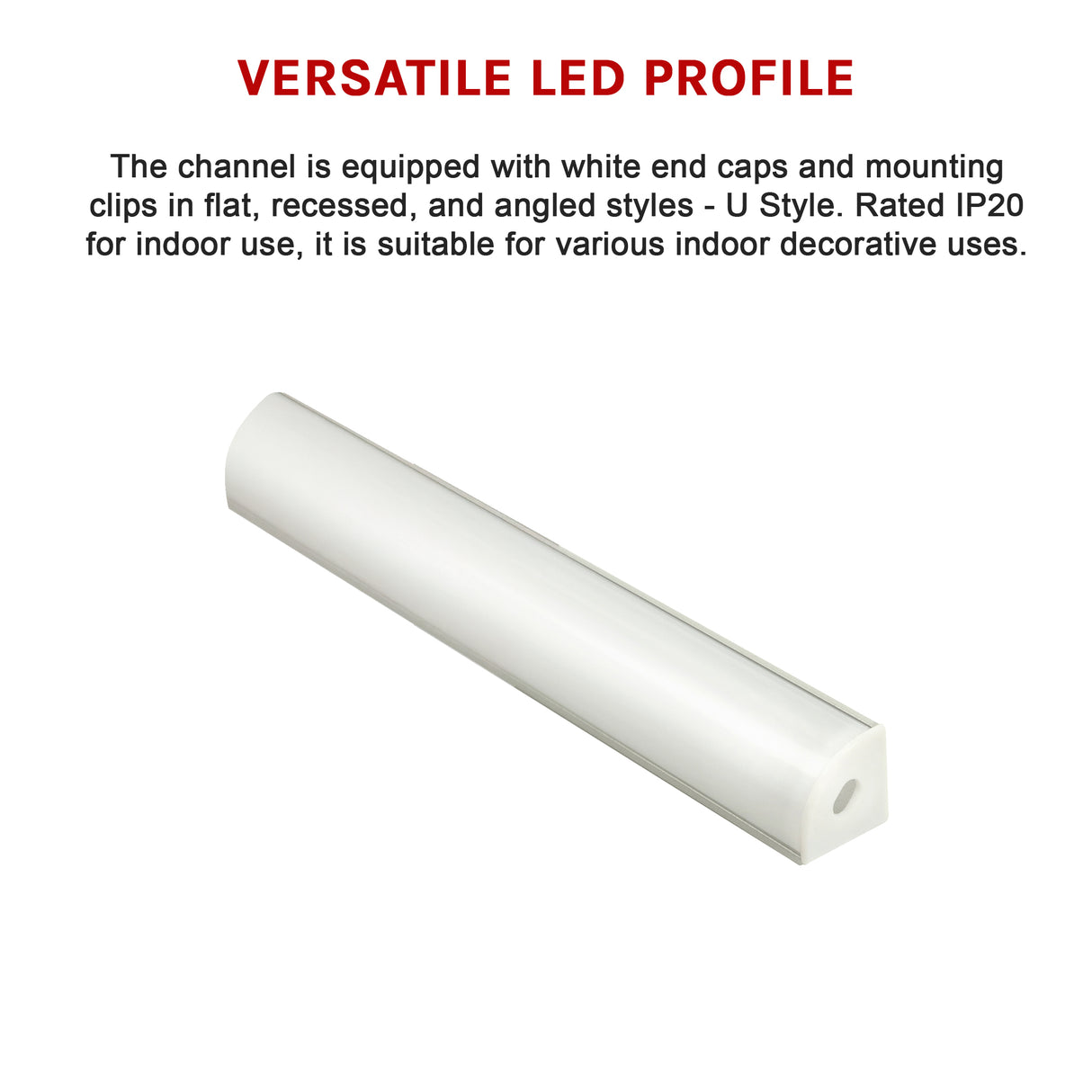 10 x 1M V-Style Aluminium LED Strip Light Channels for Cabinet Lighting