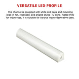10 x 1M V-Style Aluminium LED Strip Light Channels for Cabinet Lighting