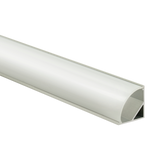 10 x 1M V-Style Aluminium LED Strip Light Channels for Cabinet Lighting - Side View