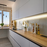 10 x 1M V-Style Aluminium LED Strip Light Channels for Cabinet Lighting - 45-Degree Angle