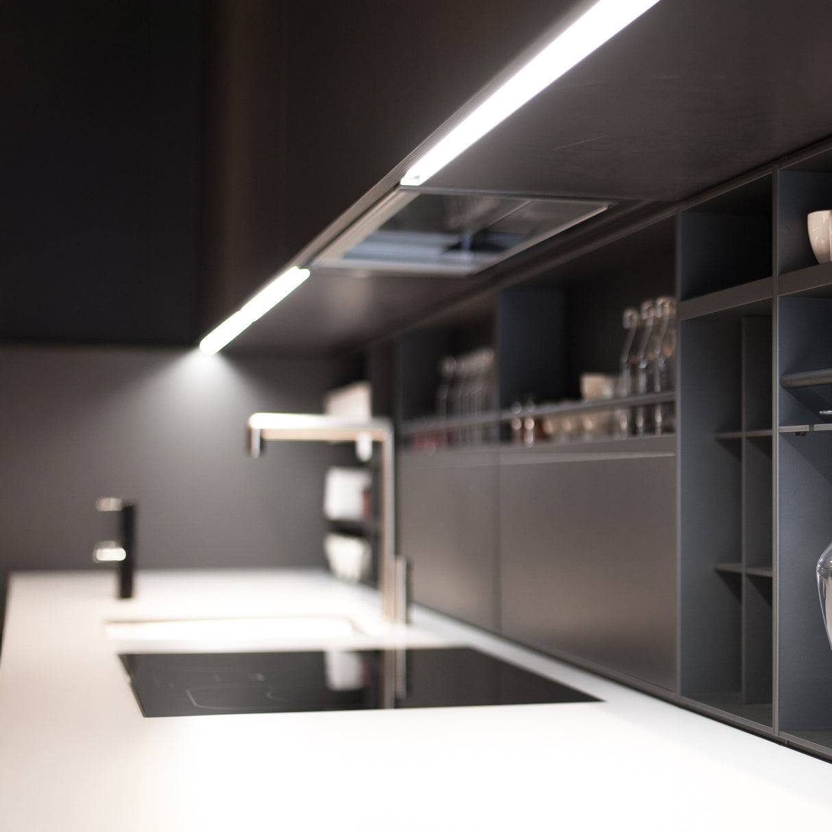 10 x 1M U-Style Aluminium LED Strip Light Channels for Cabinet Lighting