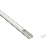 10 x 1M U-Style Aluminium LED Strip Light Channels for Cabinet Lighting - Side View
