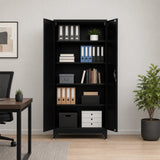 Two-Door Metal Cabinet Shelf Storage for Home Office Gym