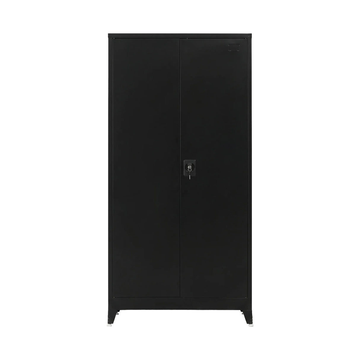 Two-Door Metal Cabinet Shelf Storage for Home Office Gym