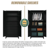 Two-Door Metal Cabinet Shelf Storage for Home Office Gym - 45-Degree Angle