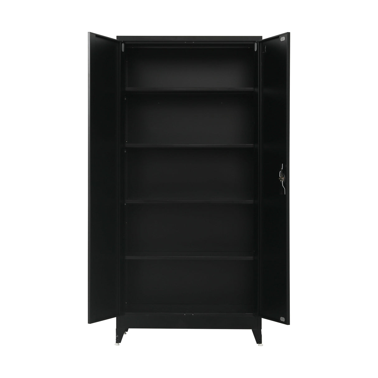Two-Door Metal Cabinet Shelf Storage for Home Office Gym