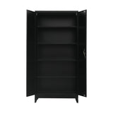 Two-Door Metal Cabinet Shelf Storage for Home Office Gym
