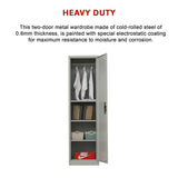 Single-Door Metal Tall Cabinet Shelf Storage for Home Office Gym