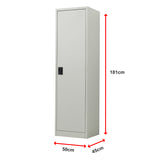 Single-Door Metal Tall Cabinet Shelf Storage for Home Office Gym - Extra Image