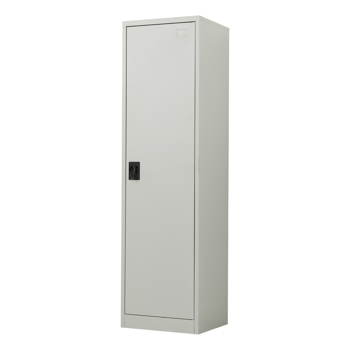 Single-Door Metal Tall Cabinet Shelf Storage for Home Office Gym