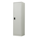 Single-Door Metal Tall Cabinet Shelf Storage for Home Office Gym