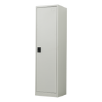 Single-Door Metal Tall Cabinet Shelf Storage for Home Office Gym